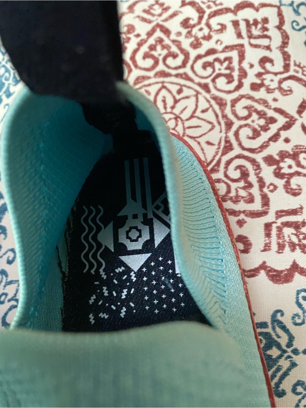 Light Blue Slip-On Knit Women's walking city shoe. - Picture 6 of 6